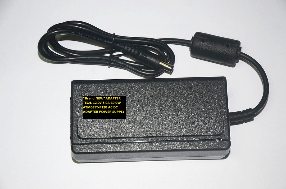 *Brand NEW*ADAPTER TECH. 12.0V 5.0A 60.0W ATM065T-P120 AC DC ADAPTER POWER SUPPLY